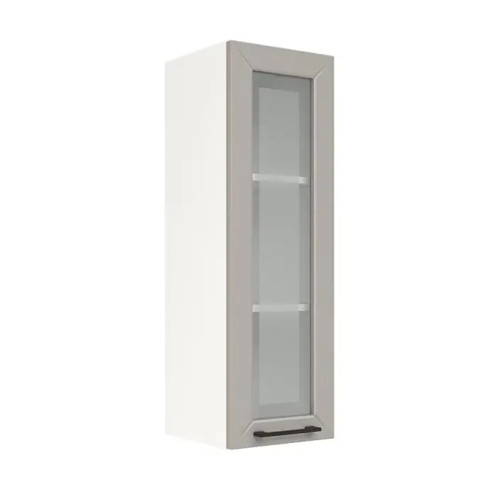 Шкаф верхний со стеклом (премьер) ШВС 300Н София Кёльн (софт карамель)