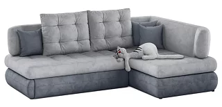 Угловой диван Милорд Дельфин Серый