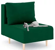 Кресло Милли без локтей Без механизма Зеленый 