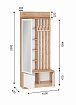 Вешалка Стоуби ВШ-1000 (дуб крафт золотой/глянец белый), Белый