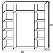 Шкаф-купе Командор Бэст 4 Модерн амадеус зеркало Коричневый