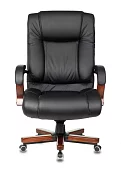 Кресло руководителя Бюрократ T-9925 Walnut дизайн 1 Черный