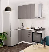 Угловая модульная кухня Кёльн 1.0х1.4м (софт карамель)