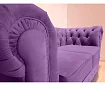Прямой диван Честерфилд, Фиолетовый