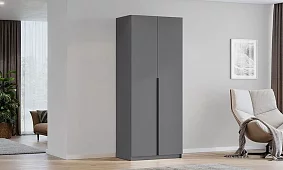 Шкаф двухдверный Берген ПРО ШК-800 с 5-ю полками (серый графит) Серый
