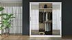 Шкаф-купе Альянс-3 с 2-мя зеркалами 2.0 м, Белый