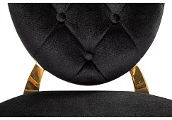 Стул на металлокаркасе Одда черный / золотой Черный