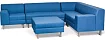 Модульный диван Флагман 4-местный угловой, Голубой