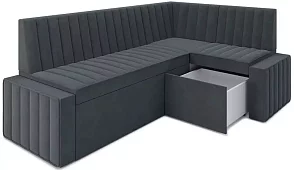 Диван угловой кухонный Вермут Дельфин Серый