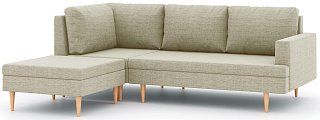 Угловой диван Анд с пуфом Без механизма Бежевый 