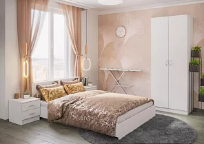 Двуспальная кровать Ронда КР-160 с матрасом Divano Classic 160 Зависимые пружины (Bonnelle) дизайн 2 