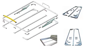 Кровать двуспальная Сицилия Подъемный Фиолетовый