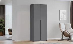 Шкаф двухдверный Берген ПРО ШК-800 (серый графит)