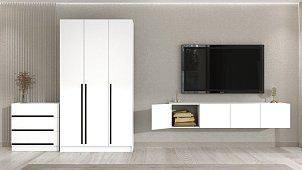 Гостиная Бастион 4.0 м Белый 