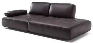 Прямой диван Ризван Сканди экокожа Без механизма Коричневый