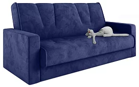 Прямой диван книжка Комфорт Амстердам (Кабрио) Книжка Синий 