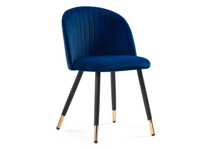 Стул Gabi dark blue / black / gold, Синий
