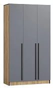 Шкаф трёхстворчатый Бастион 1.5 м № 1 (графит/дуб крафт золотой) 