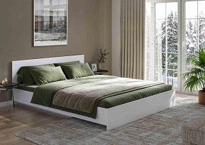 Двуспальная кровать Ронда КР-160 с матрасом Divano Basic Независимые пружины (НПБ) дизайн 2 
