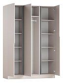 Шкаф распашной Рондело виз 3-дверный без зеркал 1.5 м Бежевый