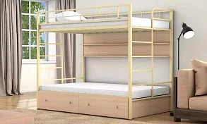 Кровать двухъярусная Валенсия 120 твист (с ящиком и полкой) 